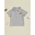 thumbnail image 4 of CocMouse Baby Boys Shirts Short Sleeve Soccer Embroidery Button Front Shirts, 4 of 9
