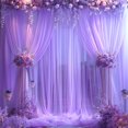 thumbnail image 3 of Wehilion Backdrop Curtain for Parties Sheer Tulle Backdrop Drapes for Wedding Ceremony Birthday Baby Shower Photo Backdrop Curtain Decorations, 3 of 7
