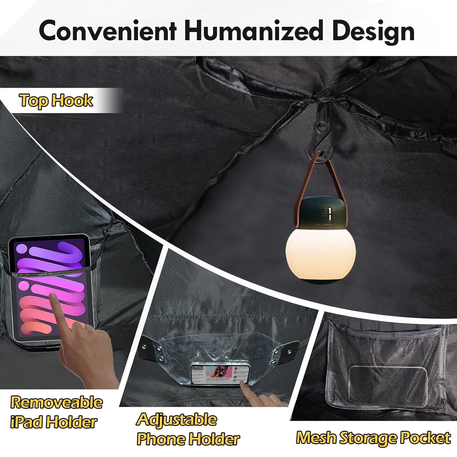 IC ICLOVER Bed Tent Twin Size, Indoor Portable Light Reducing Privacy Bed Canopy Breathable Lightweight Private Space Tent for Bed