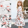 thumbnail image 4 of AmzBarley Girls Maxi Dress Long Sleeve Floral Casual Dresses 8-9 Years Ivory Print, 4 of 6