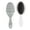 White-407, variant on Tribal Rustic Pattern Hair Brush, Wooden Paddle Detangler for Women, Soft Bristles, Nordic Boho Fashion Styling Tool