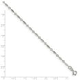 thumbnail image 3 of Auriga Fine Jewelry 925 Sterling Silver Plus Anklet 10inch for Women, 3 of 6
