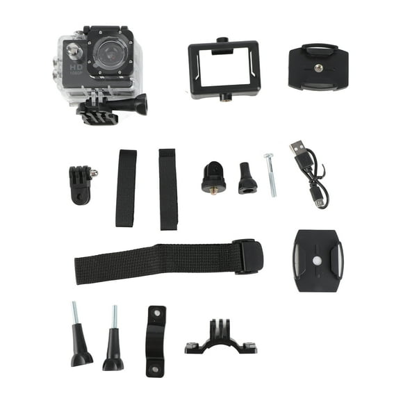 Cámara deportiva HD 1080P de alta definición para exteriores, impermeable, color negro