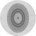 thumbnail image 1 of Ahgly Company Indoor Round Patterned Platinum Gray Area Rugs, 3' Round, 1 of 6