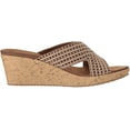 thumbnail image 7 of Skechers Beverlee-Delighted Wedge Sandals for Women, Boho Chic Style Cross Strap Slide, 7 of 7
