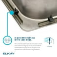 thumbnail image 4 of Elkay Lustertone Classic Stainless Steel 43" x 22" x 7-5/8", Single Bowl Drop-in Sink with Drainboard, 4 of 7