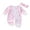 White, variant on Michellecmm Baby Girl Bodysuits Plaid/Bow Print Ruffled Zip Up Romper Headband