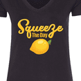 thumbnail image 4 of Inktastic Lemon Squeeze the Day Women's V-Neck T-Shirt, 4 of 5