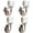2 Brake+2 No Brake, variant on Gamvdout Plate Casters Furniture Casters 4Pcs U-Shaped Splint Rubber Swivel Castors Crib Casters Silent Casters 360° Rotation Replacement Wheels