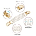 thumbnail image 3 of Unique Bargains 2 Pack Sweater Clips Cardigan Collar Clips Faux Pearl Dress Clips Back Cinch Clips for Women(White), 3 of 6