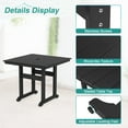 thumbnail image 5 of DYCANPO 35'' Outdoor Dining Table with Umbrella Hole, HDPS Square Patio Table, Black, 5 of 7