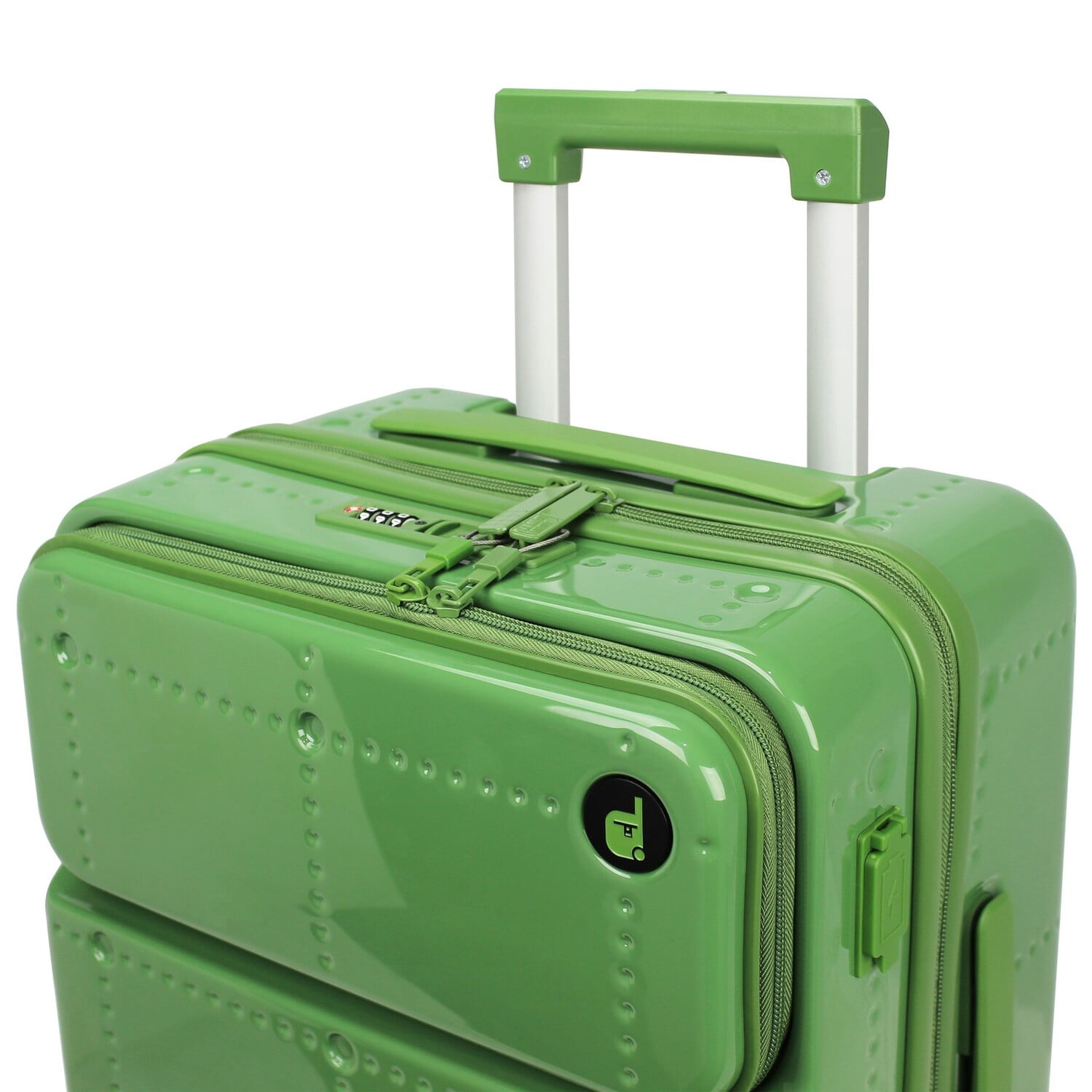 World Traveler Dejuno Avery Smart 20-Inch Carry-On Luggage with USB & USB-C Ports - Matcha