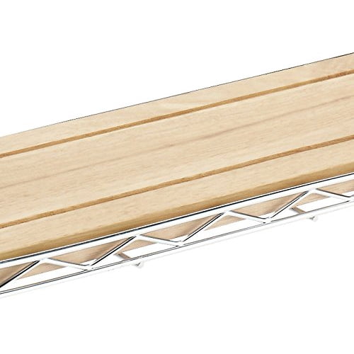 Whitmor Supreme Sink Shelf - Multiuse Organizer - Wood and Chrome 40lb Capacity - Silver