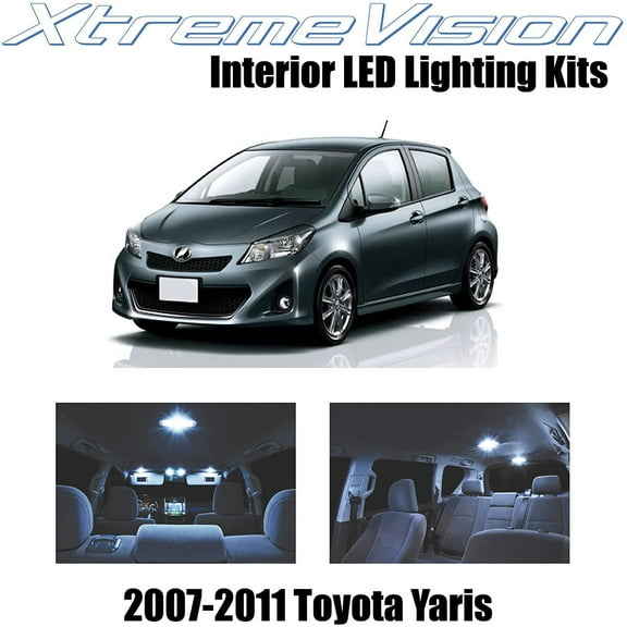 XtremeVision Interior LED for Toyota Yaris 2007-2011 6 pcs Cool White Interior LED Kit Installation Tool