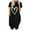 Black, variant on Odeerbi Summer 2025 Casual Dresses for Women Loose Print Dress Short Sleeve V-Neck Dress Olive Green