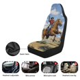 thumbnail image 7 of XYZCANDO 2 Pack Car Seat Protector for Interior Car Seat Covers Front Seats Easy to Install Elastic, Sedan Van SUV Front Seats Protector, Western Cowboy Design, 7 of 7