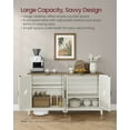 thumbnail image 3 of VASAGLE LIRY Collection - Armoire de Rangement, Buffet, Bahut, Crédence, avec Tablettes Ajustables, pour Entrée, Blanc Rustique et Brun Miel, 3 of 6