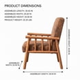 thumbnail image 7 of iooHug Mid-Century Modern Arm Chair, 25" Wide Accent Chair with Microfiber Upholstery for Living Room, Bedroom, 7 of 7