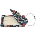 thumbnail image 2 of Disketp 1 Luggage Tag For Suitcase,Colorful Mushrooms Leather Baggage Tag With Stainless Steel Loop Privacy Cover For Women Men Girls, 2 of 5