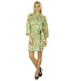 thumbnail image 3 of Bimba Women Cotton Printed Short Robe Getting Ready Bridesmaid Robes Coverup, 3 of 4