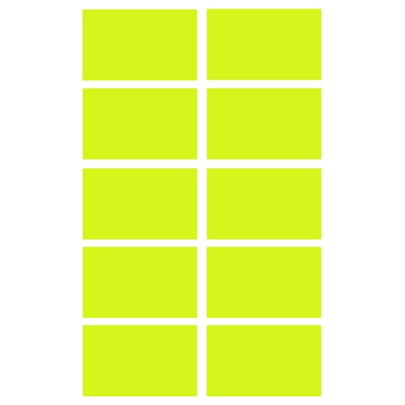 Royal Green Sticker Labels Name Tags for Office Supplies 2" x 1.2" in Neon Yellow, 1000-Pack