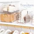 thumbnail image 4 of primebox Plastic Food Storage 4 Pack Clear Container Bin with Handles for Organizing Kitchen, Pantry, Refrigerator, Freezer, Pantry, Cabinet, Closet, Bathroom. 14”x6”x5”, 4 of 7