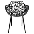 thumbnail image 2 of LeisureMod Devon Fauteuil de Salle à Manger Moderne Intérieur Extérieur en Aluminium Noir, 2 of 9