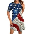 thumbnail image 2 of Patlollav 2025 Independence Day Dress for Women Summer Loose Casual Short Sleeve Dresses, 2 of 6