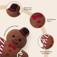 thumbnail image 2 of Phantoscope Christmas Series Gingerbread Gentleman Shaped Decorative Pillow, 19" x 13", Dark Coffee, Pack of 1, 2 of 4