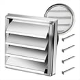 thumbnail image 1 of Campana Ventilación Pared Exterior Cubierta Rejilla Ventilación Aire Acero Inoxidable Conducto Pared Salida Parrilla Ventilación Campana Ventilación Flujo Aire -C, 1 of 7