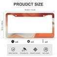 thumbnail image 3 of Wavy And Solid Red And Orange Print License Plate Frames 2 Pcs Set Orange Spring Paint Colorful Red Personalized License Plate Frame for Women Men Aluminum Metal License Plate Cover, 3 of 6