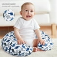 thumbnail image 6 of The Peanutshell Nursing Pillow Covers for Breastfeeding, 2 Pack Set, Dinosaur and Navy Blue Minky Dot, 6 of 7