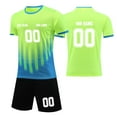 thumbnail image 1 of Custom Football Kit Set for Adult and Child, Name Number Team Logo DIY Family Match Personalized Jersey Shirt Shorts Set, Dad and Son Matching Outfits Green XXS, 1 of 6
