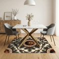 thumbnail image 3 of ODIKA 5'x7' Washable Area Rug Non-Slip, Low Pile, Stain Resistant Woodland Motifs Wildlife Antler Centered Forest Boho Cabin Print Refined for Guest Room, Lounge, Apartment, 3 of 3