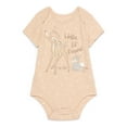 thumbnail image 2 of Disney Baby Wishes + Dreams Character Infant Baby Short Sleeve Bodysuits, 3-Pack, Sizes Newborn-12 Months, 2 of 10