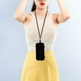 thumbnail image 4 of Raindrops Universal Cell Phone Lanyard, Black Silicone, Secure and Comfortable, 2Pcs, 4 of 7