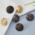 thumbnail image 6 of 18pcs Metal Blazer Button Set Crown Vintage Shank Buttons 14.5mm for Blazer Suits Coat Uniform and Jacket - Antique Golden, 6 of 7