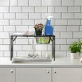 thumbnail image 5 of MyGift Modern Black Metal Expandable Shelf Organizer, Over-The-Sink, 5 of 7