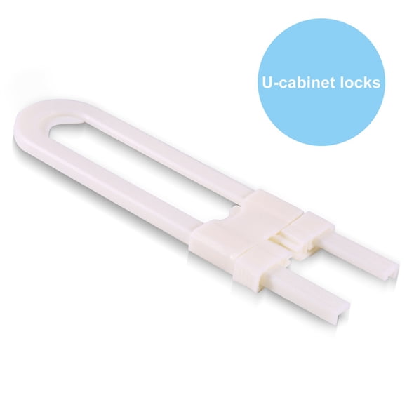Pestillos de seguridad para cajones y puertas de armarios, con forma de U, para bebés y niños