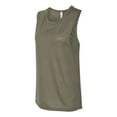 thumbnail image 2 of BELLA + CANVAS - Women's Flowy Scoop Muscle Tank - 8803 - Military Green - Size: XL, 2 of 5