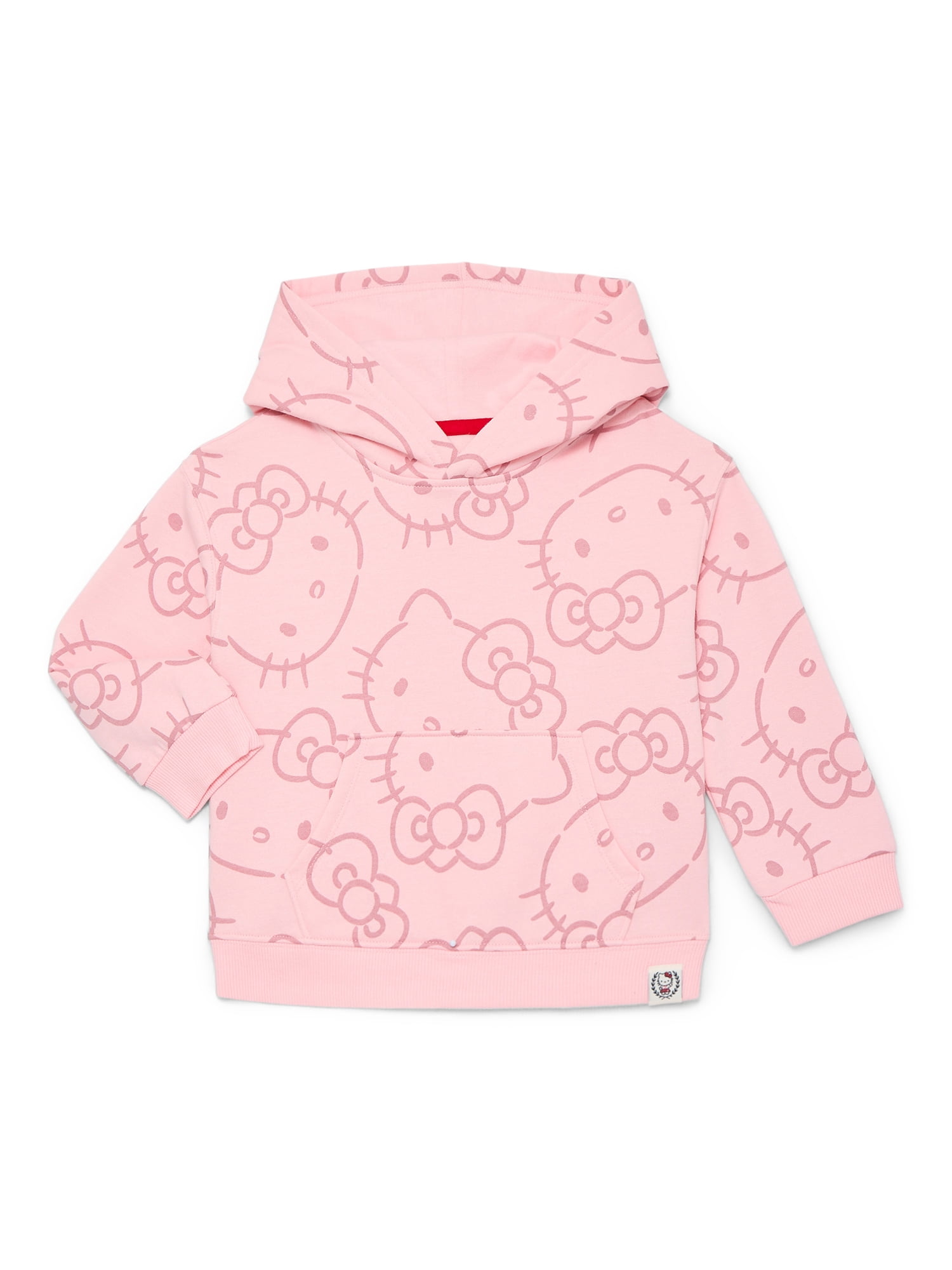 Wonder Nation Hello Kitty Girls Printed Graphic Hooded Sweatshirt, Sizes 4-18