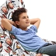 thumbnail image 1 of Floral Lounger Chair Bag, Continuous Spring Flora Butterflies and Blossoms Petals on Plain Backdrop, High Capacity Storage with Handle Container, Lounger Size, White and Multicolor, by Ambesonne, 1 of 5