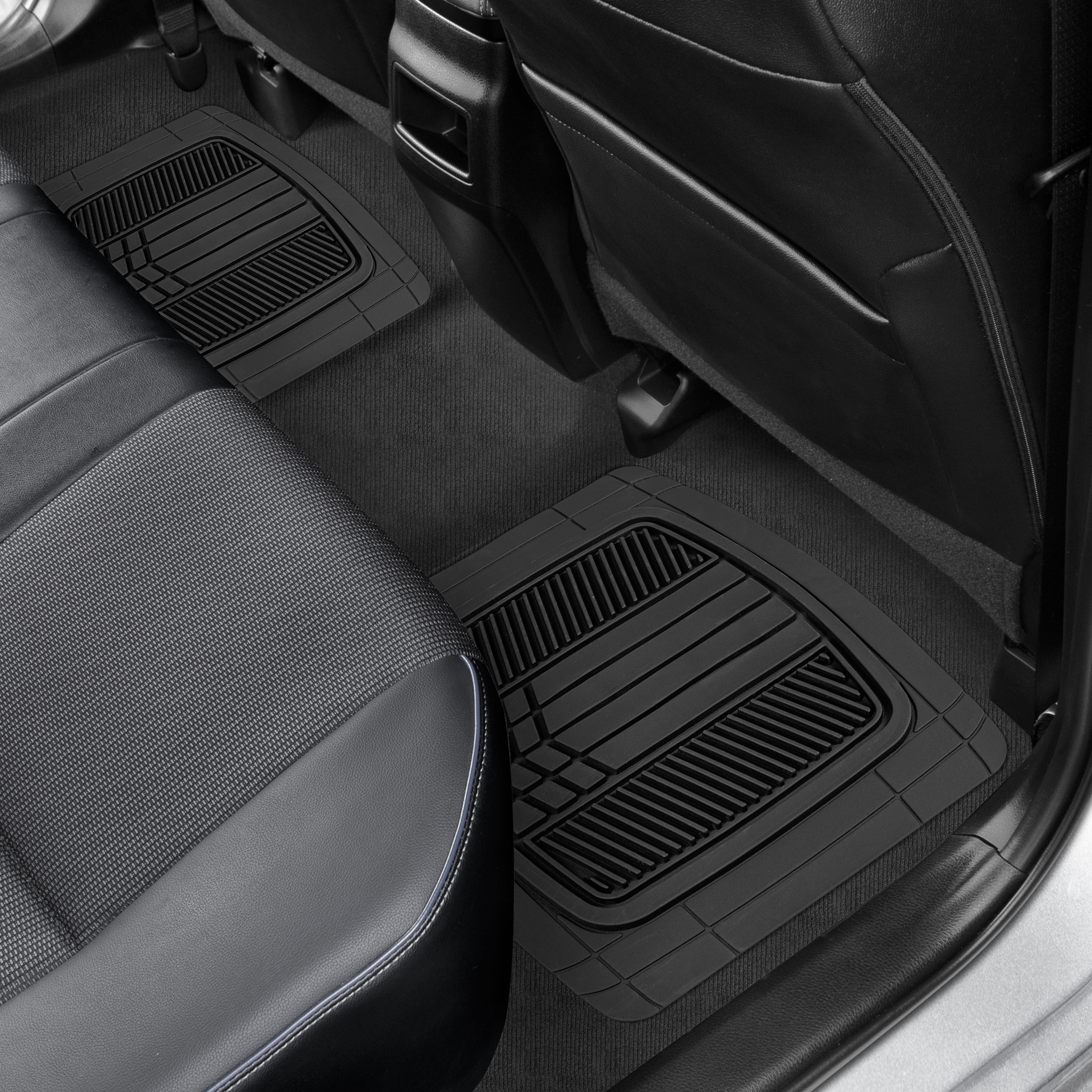 Motor Trend DualFlex Two-Tone Rubber Car Floor Mats fits SUV Van Truck 