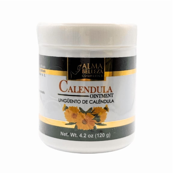 Alma Belleza Calendula Ointment (4.2 Oz) for Relief from Minor Burns, Cuts, Scrapes, and Insect Bites, 120g