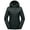 Black, variant on Women's Waterproof Hiking Skiing Jacket with Removable Hood, Fleece Lined Winter Warm Rain Coat Black XL