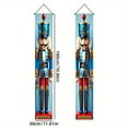 thumbnail image 3 of Unbranded Decorative Multicolor Christmas Porch Hanging Banner Couplets Nutcracker Soldier Pattern 2-Piece 70 x 12 Inch, 3 of 5