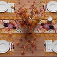 thumbnail image 4 of Fall Color Maple Leaf Wild Flower Table Runner Table Decoration for Kitchen Dining Dinner Autumn Home Decor 13x72 Inch, 4 of 6