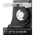 thumbnail image 5 of Fosmon [ETL Listed] 24 Mechanical Outdoor Light Timer, Rainproof Outdoor Timer for Lights, 3 Prong Outdoor Light Timers, 3 Sockets Plug in Timers for Electrical Outlets, Timer for Outdoor Lights, 5 of 6