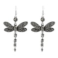 thumbnail image 2 of Heliisoer Retro Multicolor Diamond Tassel Insect Earrings Female Long Ear Jewelry, 2 of 4