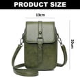 thumbnail image 2 of Small Crossbody Leather Phone Bag for Women,Cellphone Shoulder Bags Card Purse, Mobile Phone up to 6.5in, Bag size 20*13*6cm - Green, 2 of 5